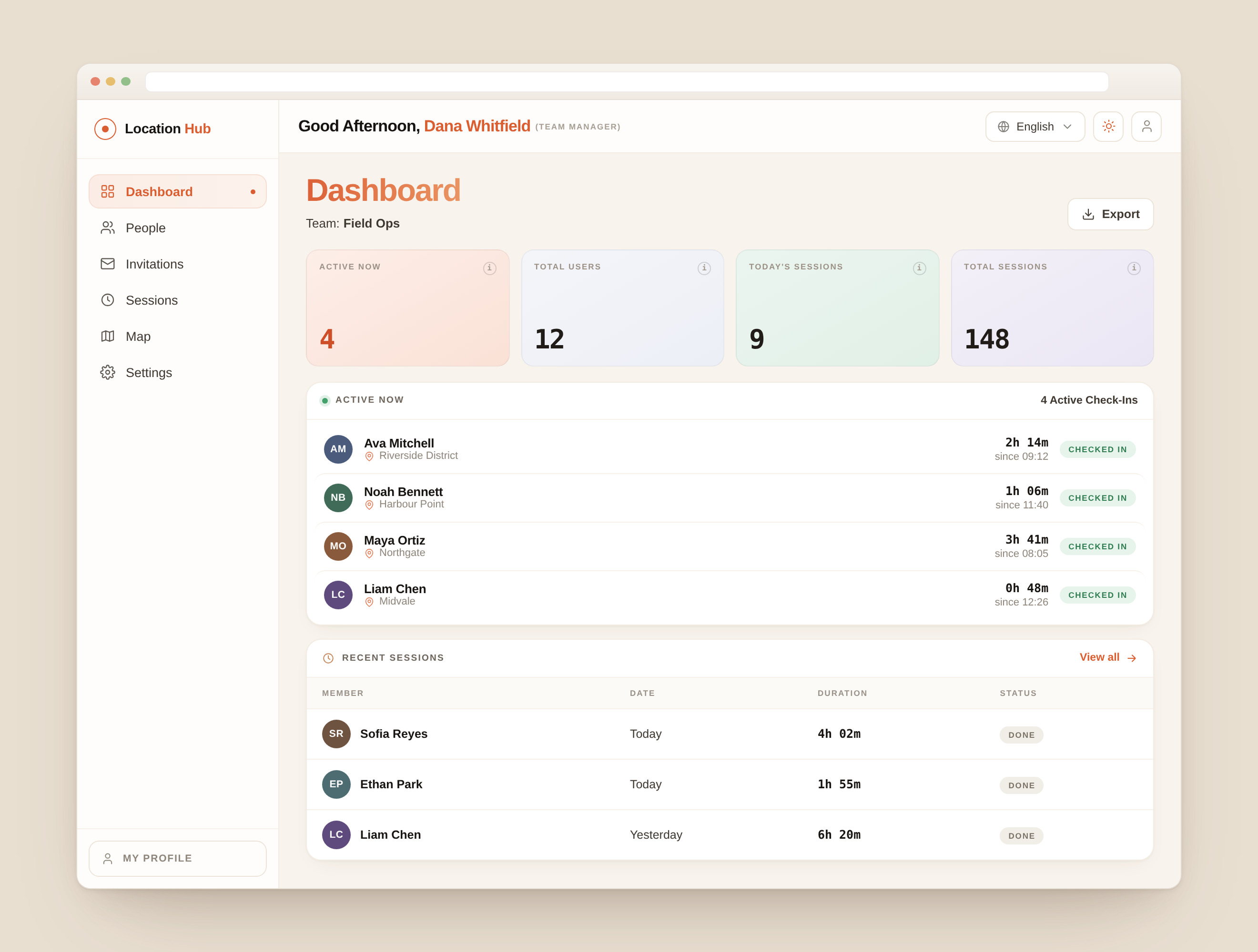 Location Hub Dashboard